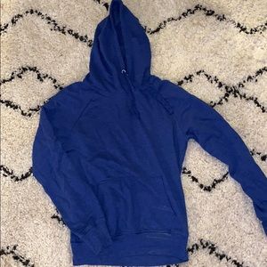 Blue long sleeve with a hood